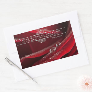 "A bit of fragrance" Inspirational Quote Rectangular Sticker