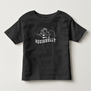 A Bit Squirrelly Squirrel White Line Art Toddler T-Shirt