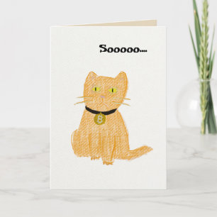 A Bitcoin Kitty, Happy Birthday! Card