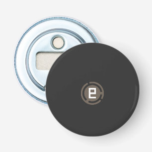 a black and brown logo with the letter 9 bottle opener