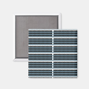 a black and white chequered pattern with a white b magnet