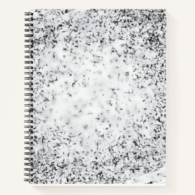 A black and white grainy texture background notebook (Front)