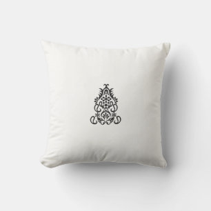 a black and white image of an ornate design cushion