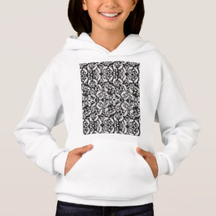 a black and white paisley pattern