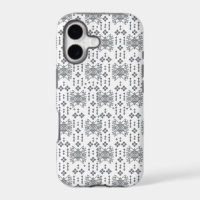 a black and white pattern with a white background