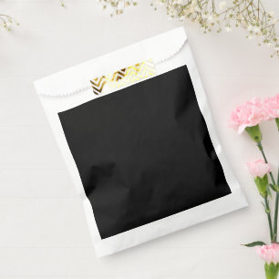 a black and white photo favour bag