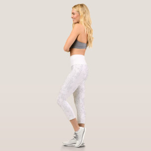 a black and white photo frame with a white backgro capri leggings