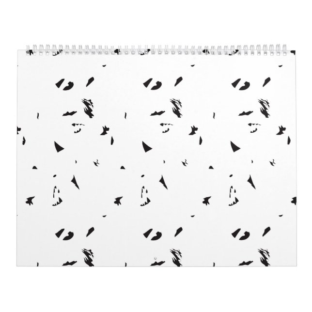 a black and white photo of a flock of birds calendar (Cover)