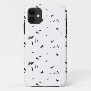a black and white photo of a flock of birds iPhone 11 case