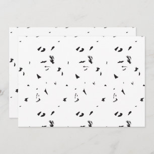 a black and white photo of a flock of birds invitation