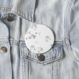 a black and white photo of bubbles on a white back 7.5 cm round badge