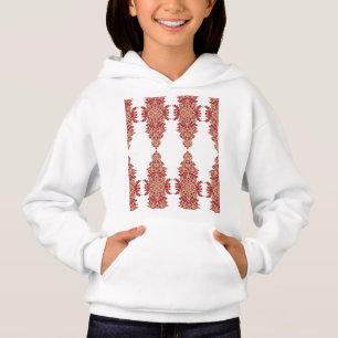 a black background with a red pattern on it