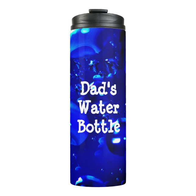 A Black & Blue Meteoric Galaxy of Water Thermal Tumbler (Front)