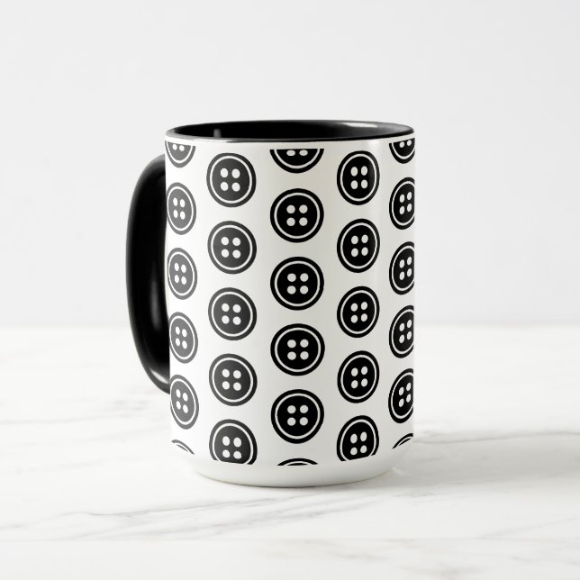 A Black Button Mug (Front Left)