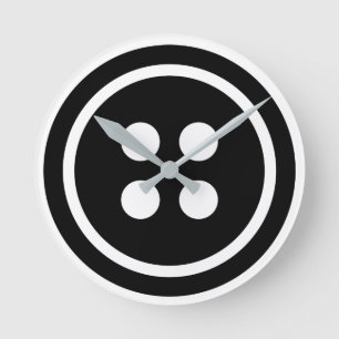 A Black Button Round Clock