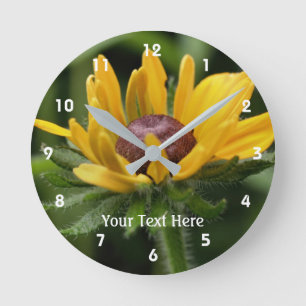 A Black Eyed Susan Flower Round Clock