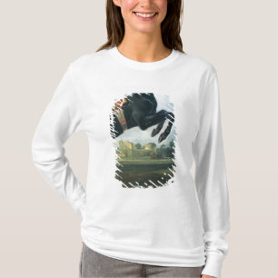 A black horse performing the Courbette T-Shirt