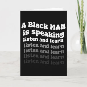 A Black Man Is Speaking Listen And Learn Black His Card