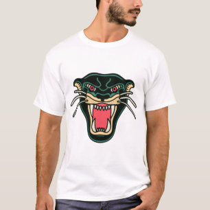 A black panther's head with its mouth open T-shirt