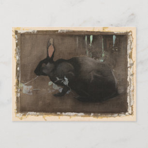 A Black Rabbit   Joseph Crawhall Postcard
