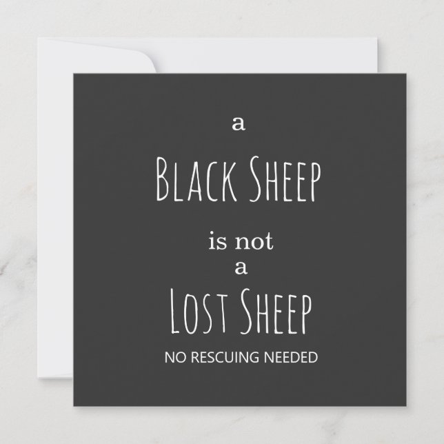 A Black Sheep is Not a Lost Sheep Fun Personalised (Front)