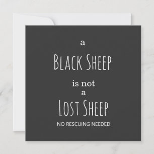 A Black Sheep is Not a Lost Sheep Fun Personalised