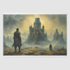 A black warrior and a magic castle before fight