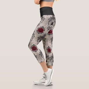 A Black Widow Series Design #26 Capri Leggings