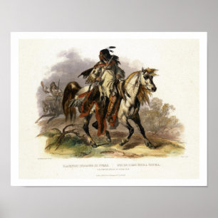 A Blackfoot Indian on Horseback, plate 19 from Vol Poster