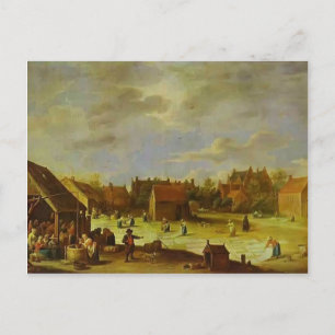 A Bleaching Ground by David Teniers the Younger Postcard