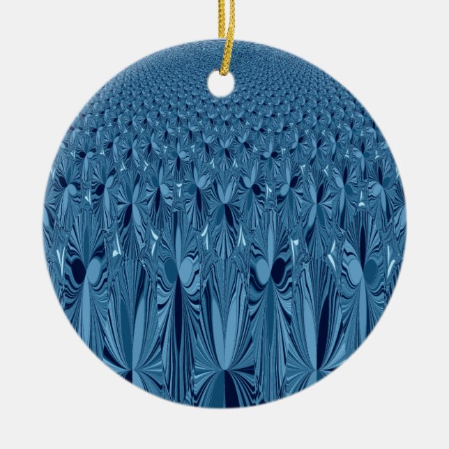 A blend of Blue Ceramic Ornament (Front)