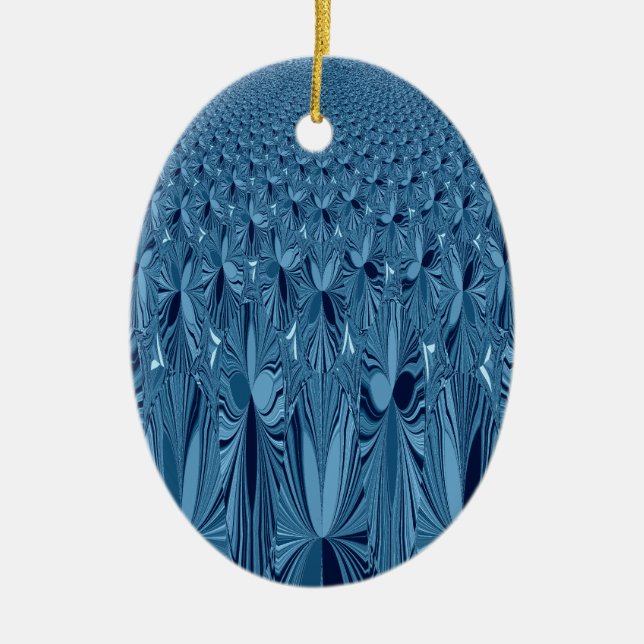 A blend of Blue Ceramic Tree Decoration (Front)