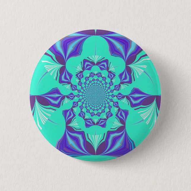 A Blend of Kaleidoscope and Mandala Art! 6 Cm Round Badge (Front)