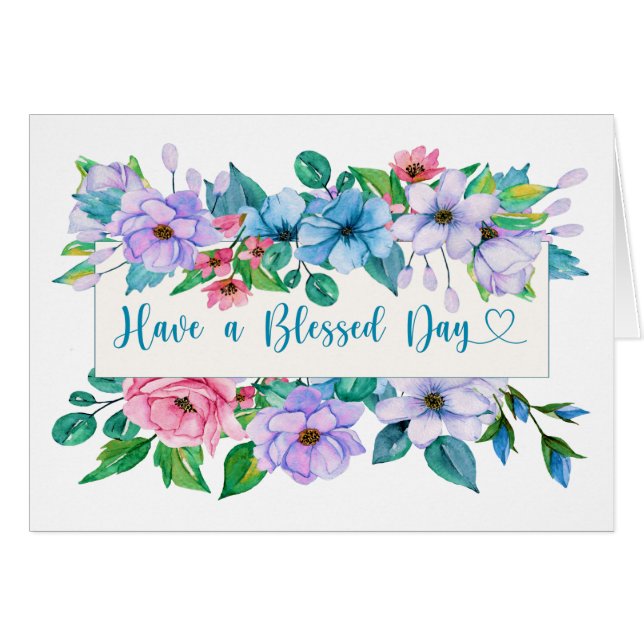 A Blessed Day Notecard (Front Horizontal)
