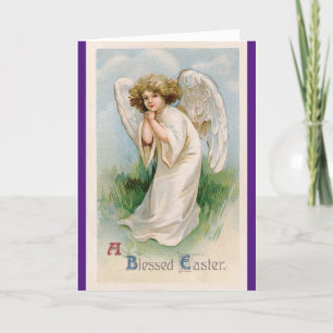 A Blessed Easter Angel Holiday Card