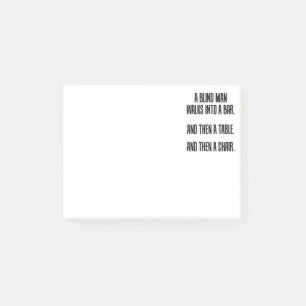 A Blind Man Walks into a Bar Post-it Notes