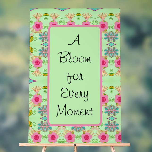 A Bloom for Every Moment Acrylic Sign (Neutral)