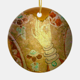 A Bloom Most Sweet on a Ceramic Ornament