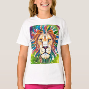 A Bloom of Colours - The Watercolor Lion T-Shirt