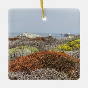 A Blooming California: Asilomar State Beach Ceramic Ornament