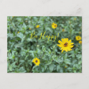 A Blooming California: Bee Happy! Postcard