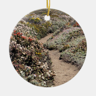 A Blooming California: Garrapata State Park Ceramic Ornament