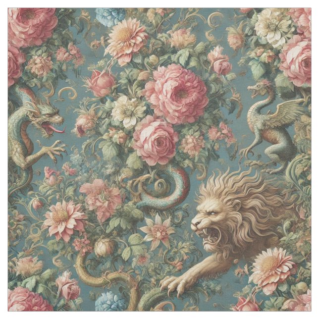 A Blooming Mythos – Gothic Statement Tile Fabric (Swatch)