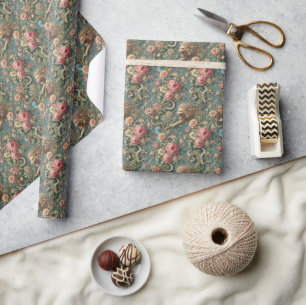 A Blooming Mythos – Mythical Victorian Design Wrapping Paper