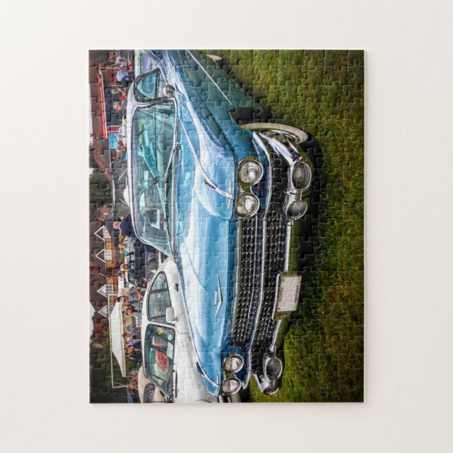 A blue 1959 Cadillac Eldorado Biarritz.. Jigsaw Puzzle (Vertical)