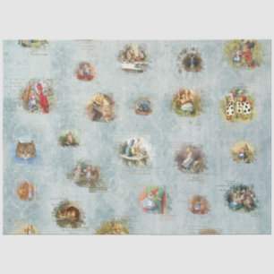 A Blue Alice in Wonderland Series Design 1 Tissue Paper