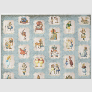 A Blue Alice in Wonderland Series Design 7 Tissue Paper