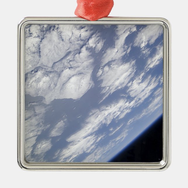 A blue and white part of Earth Metal Tree Decoration (Front)