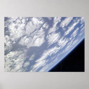 A blue and white part of Earth Poster