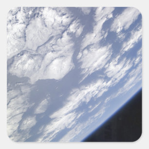 A blue and white part of Earth Square Sticker